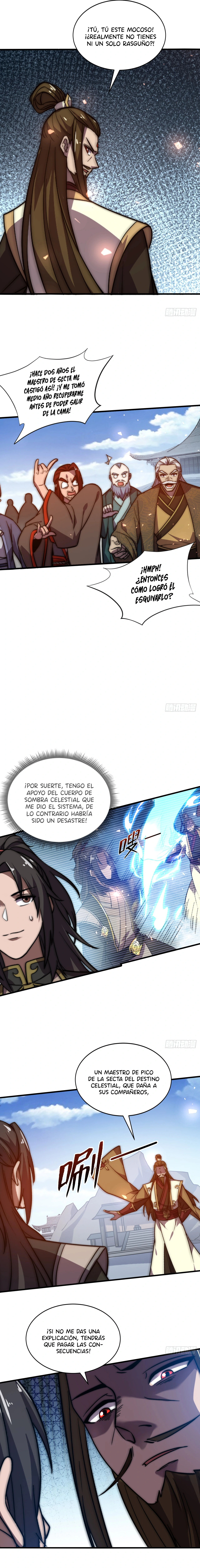 Me Vuelvo más Fuerte con solo Acostarme, Mientras mis Discípulas Cultivan Capitulo 2: ¡¿Usar una Técnica Divina como Leña?! página 4
