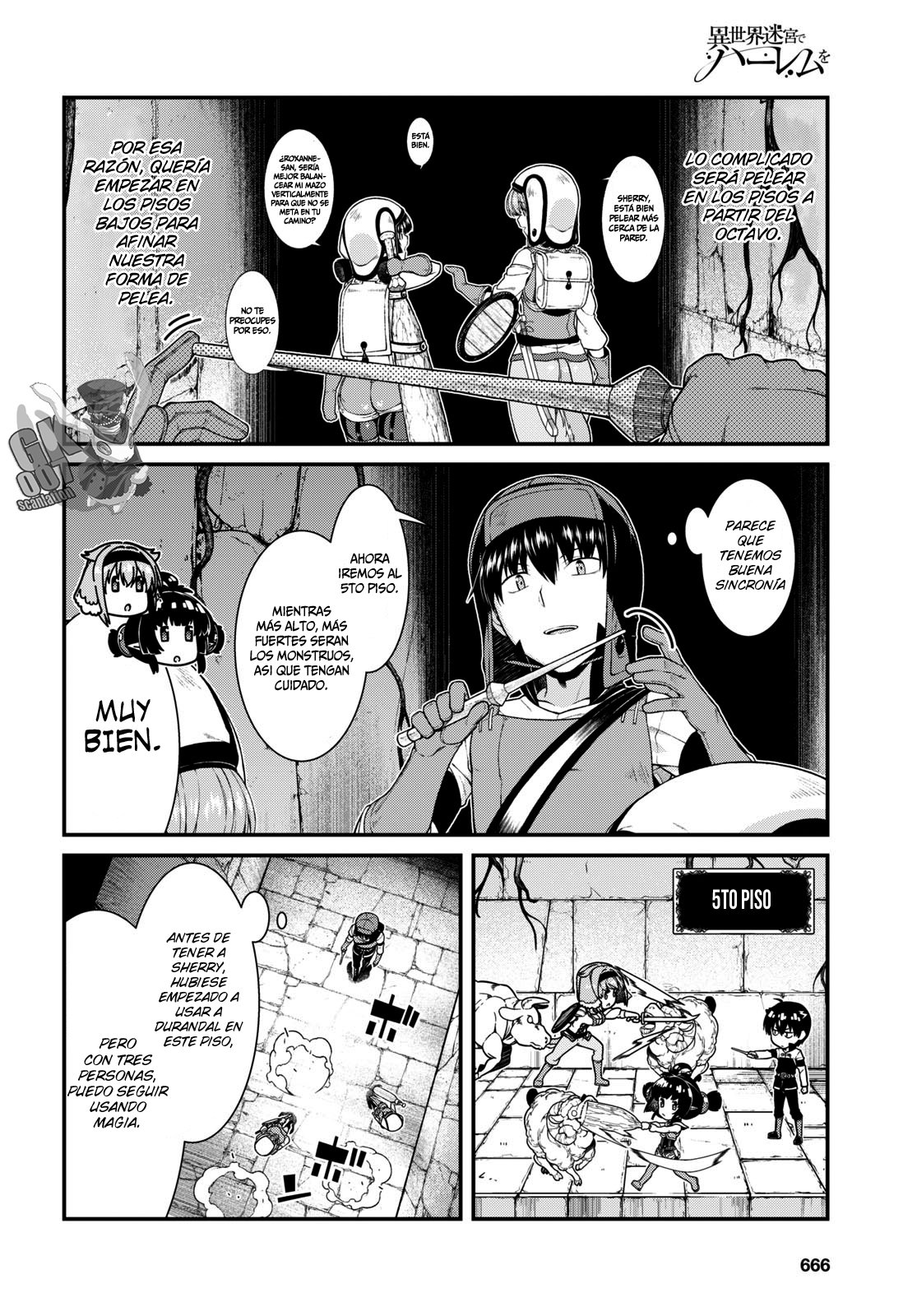 Isekai Meikyuu de Dorei Harem wo Capitulo 19.2 página 16