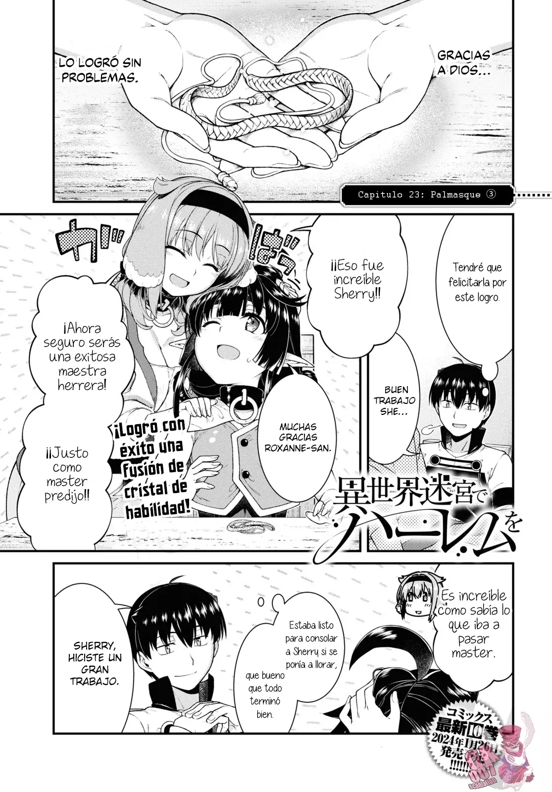 Isekai Meikyuu de Dorei Harem wo Capitulo 24.2 página 3