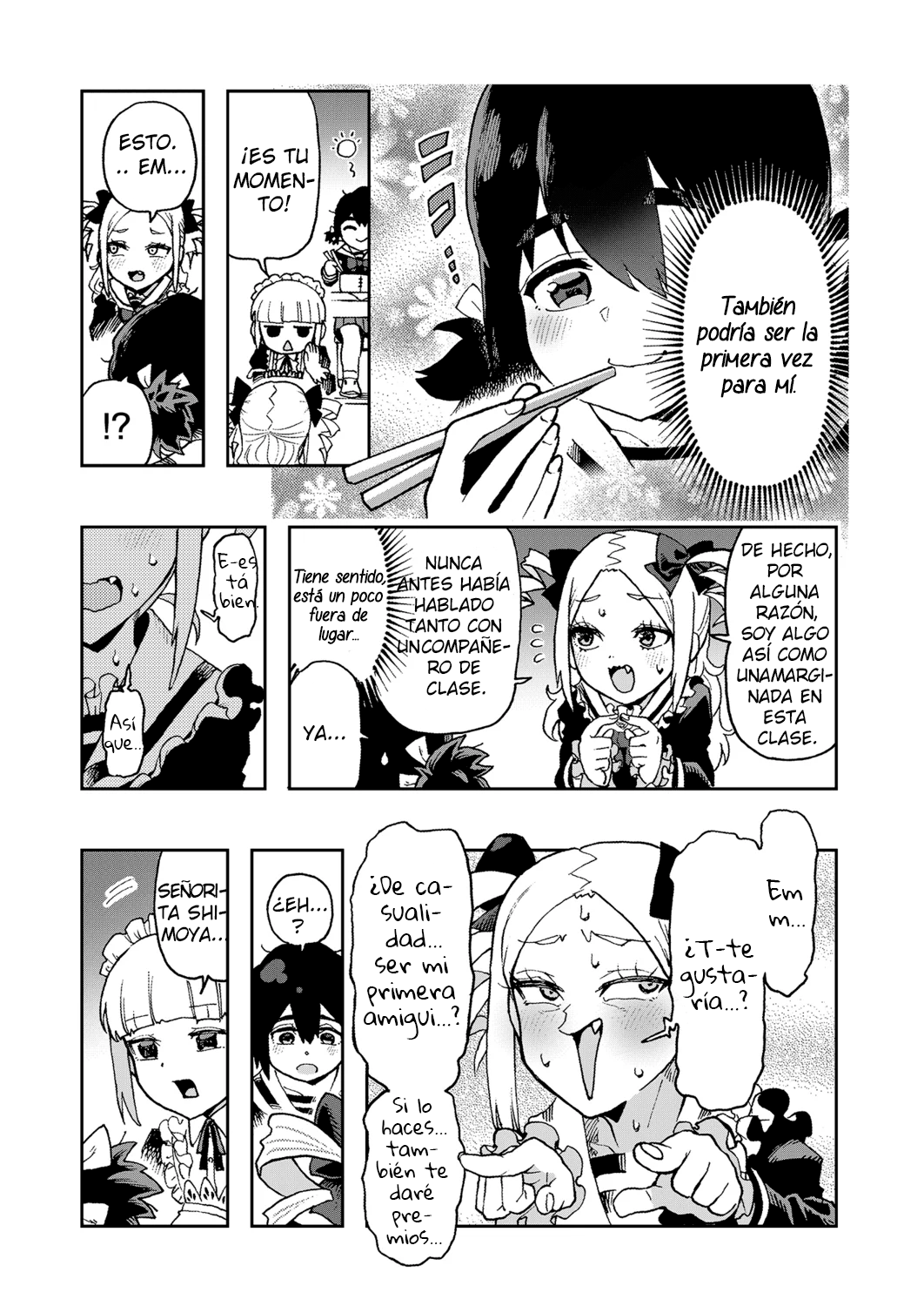 ¡Es mi primera vez! La señorita Okumi se la pasa elogiando a su amiga jodida Capitulo 1 página 14