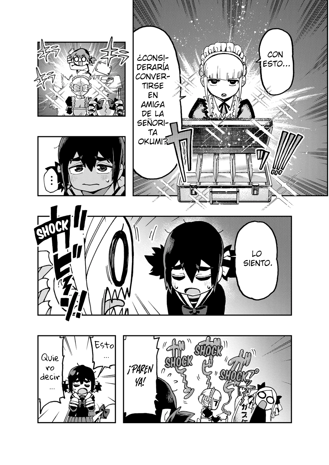 ¡Es mi primera vez! La señorita Okumi se la pasa elogiando a su amiga jodida Capitulo 1 página 15