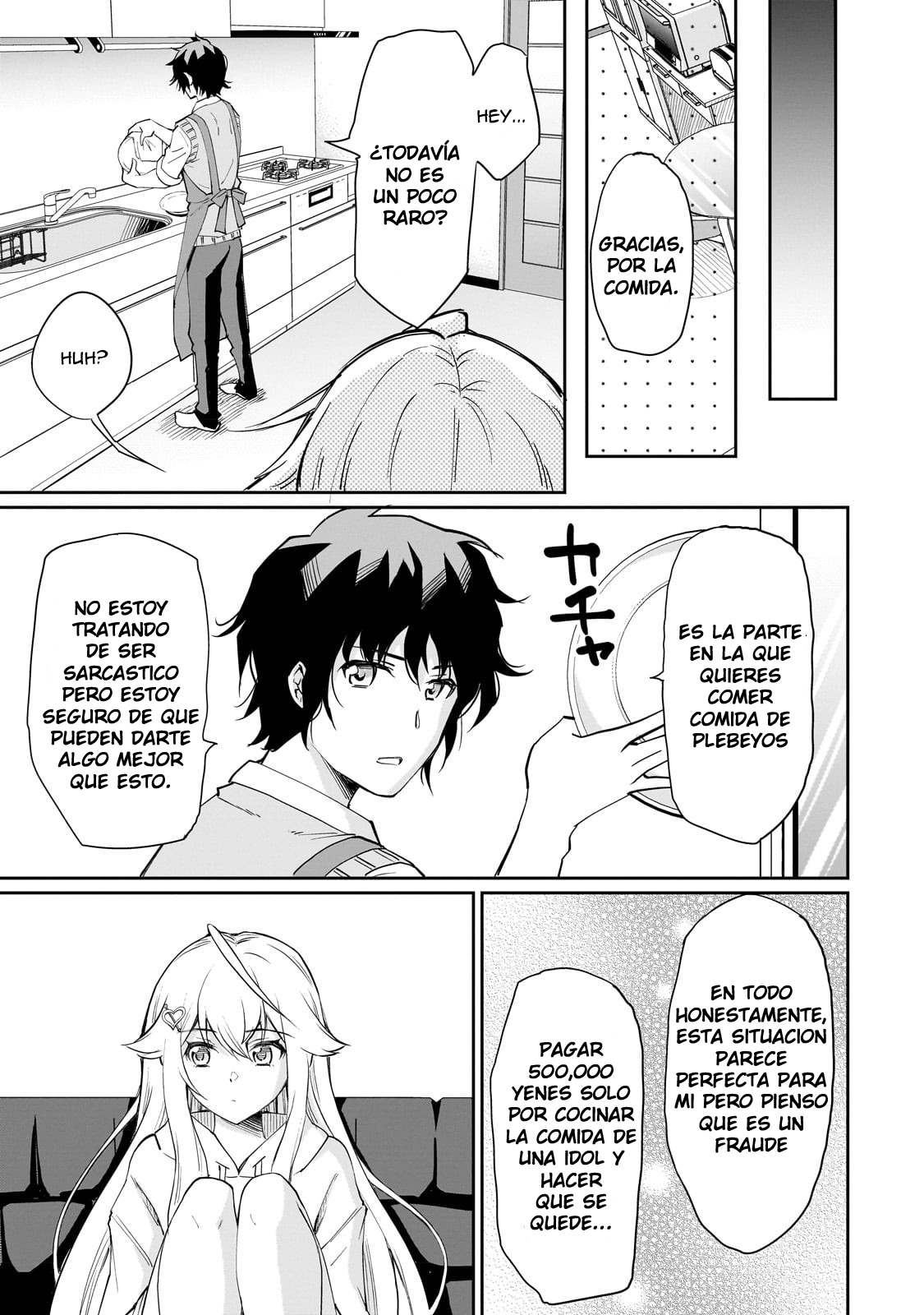 Isshou Hatarkitakunai Ore ga Classmate no Daininki Idol ni Natsukaretara Capitulo 4: Dinero=Poder 2 página 8
