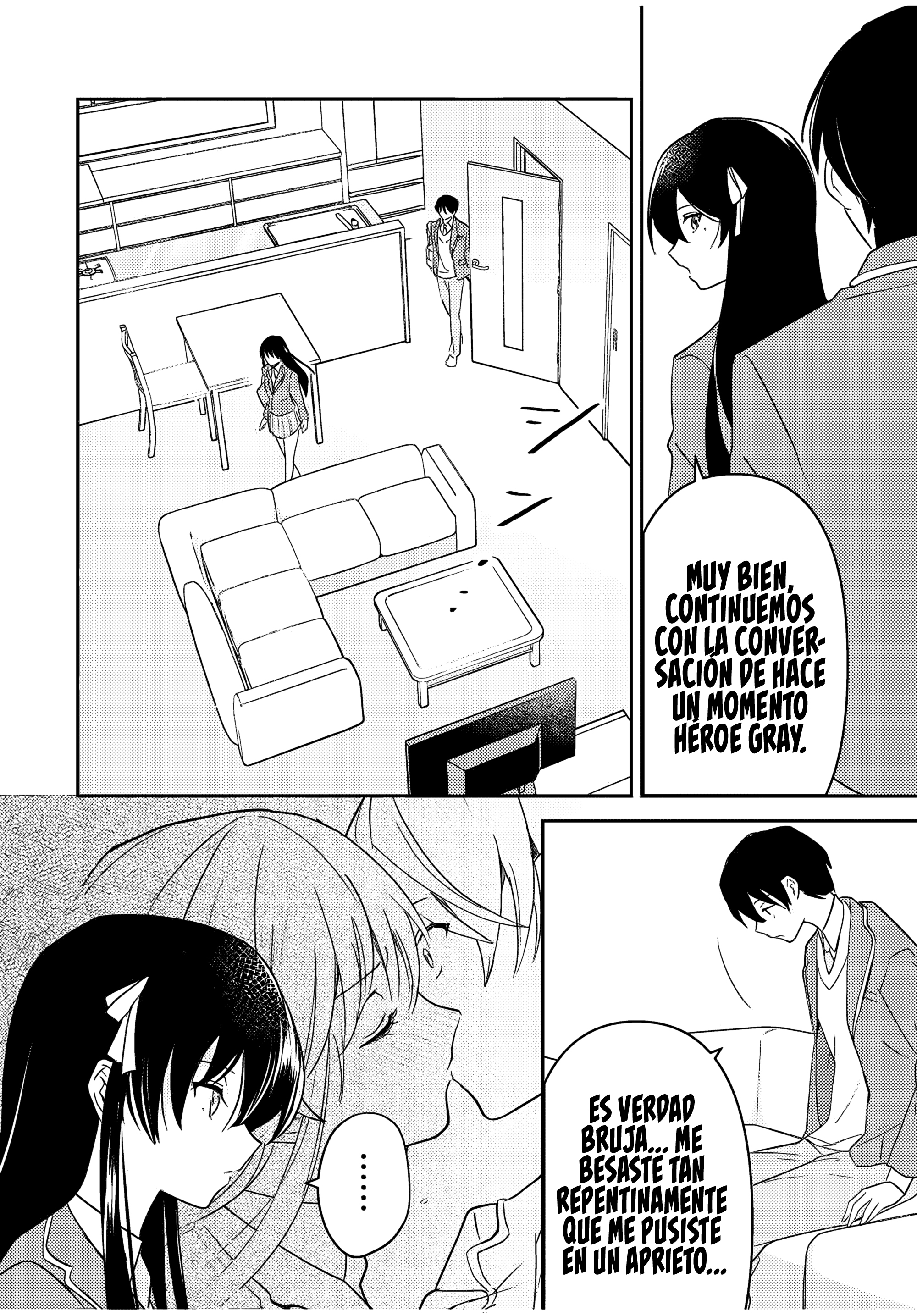Una comedia romántica de reencarnación de un héroe y una bruja Capitulo 2: Abrazo con la bruja que tiene problemas de comunicacion página 6