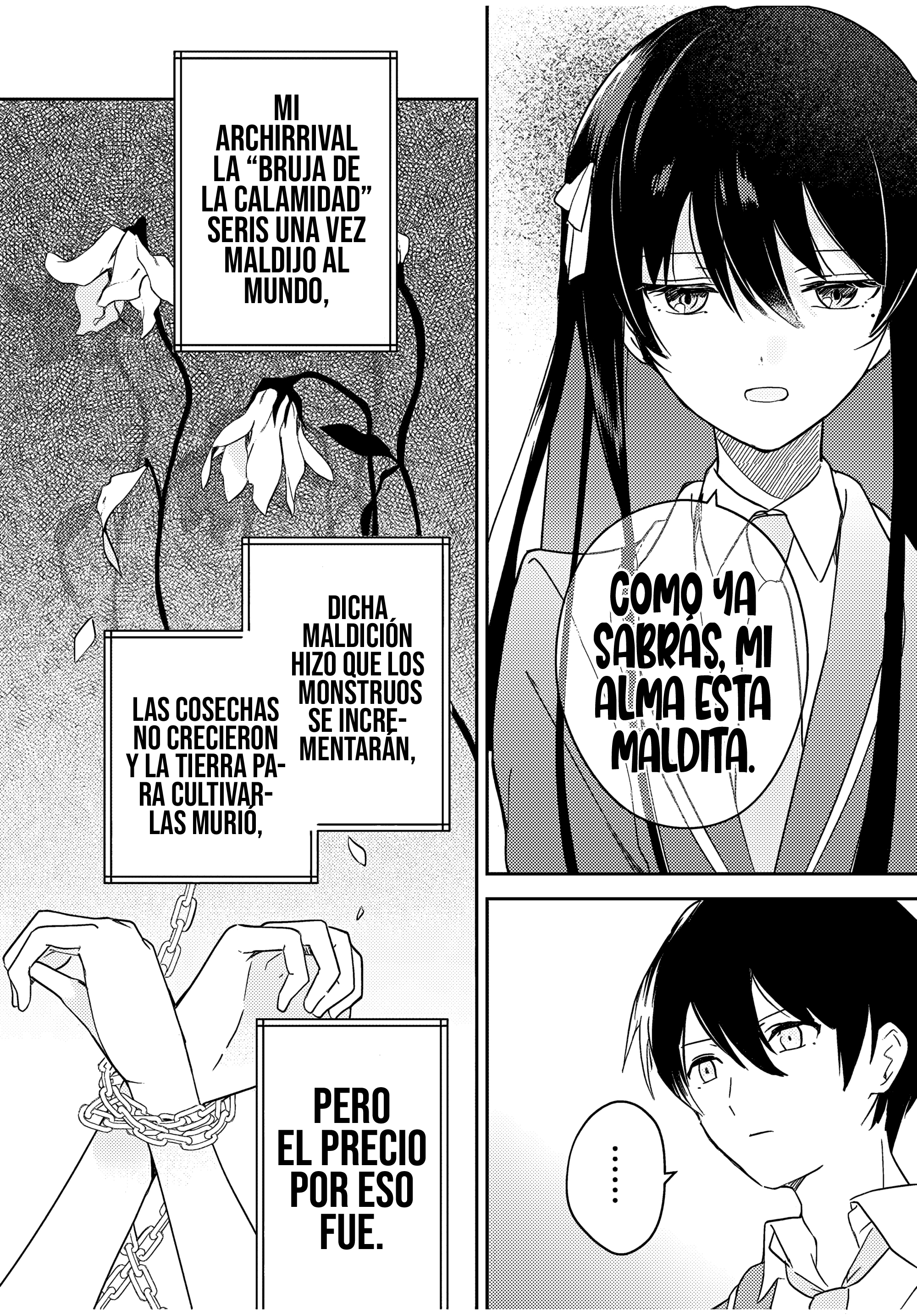 Una comedia romántica de reencarnación de un héroe y una bruja Capitulo 2: Abrazo con la bruja que tiene problemas de comunicacion página 8