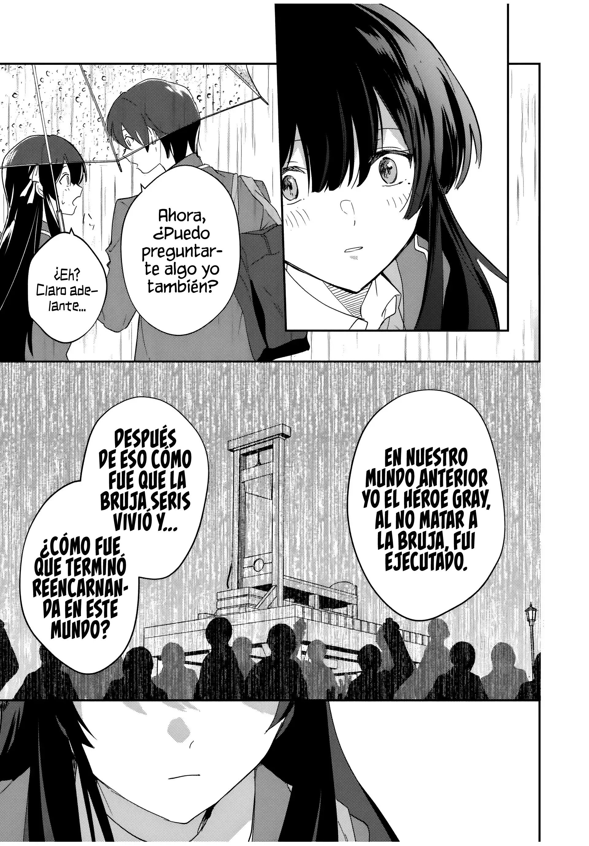 Una comedia romántica de reencarnación de un héroe y una bruja Capitulo 5: La bruja con problemas de comunicación y la charla acerca del amor. página 17