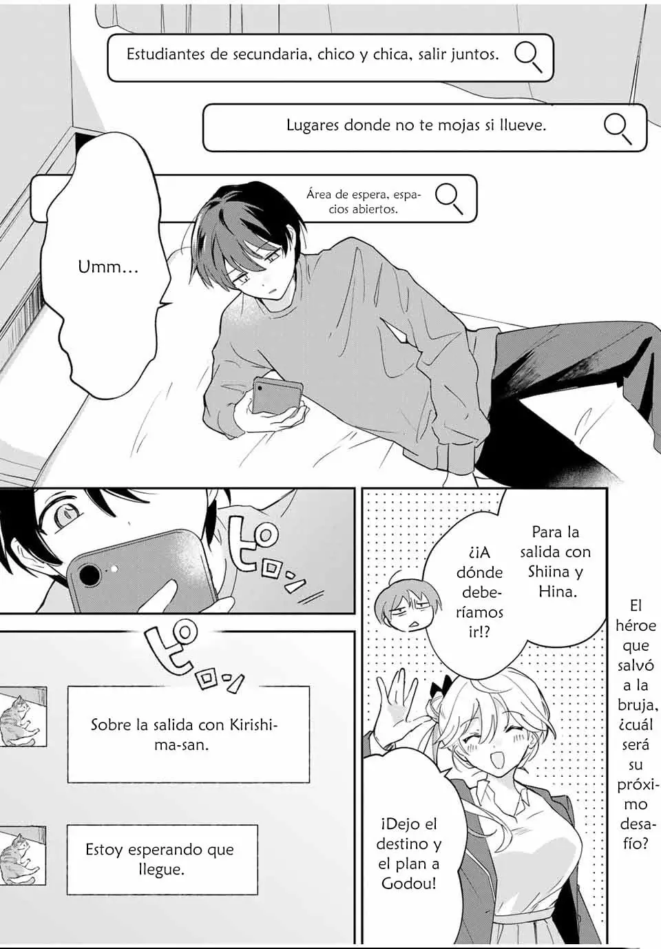 Una comedia romántica de reencarnación de un héroe y una bruja Capitulo 8: La bruja con problemas de comunicación y la cita en harem página 5