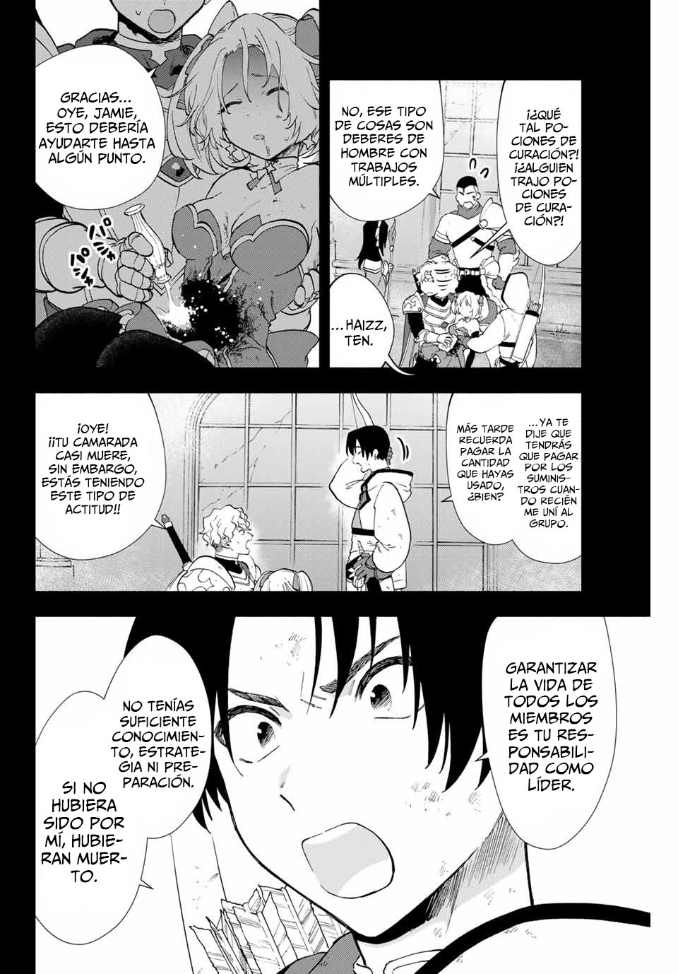 A Rank Party wo Ridatsu Shita Ore wa, Moto Oshiego Tachi to Meikyuu Shinbu wo Mezasu Capitulo 7: Ex-grupo "Thunder Pike", después de la salida de Yoke página 9