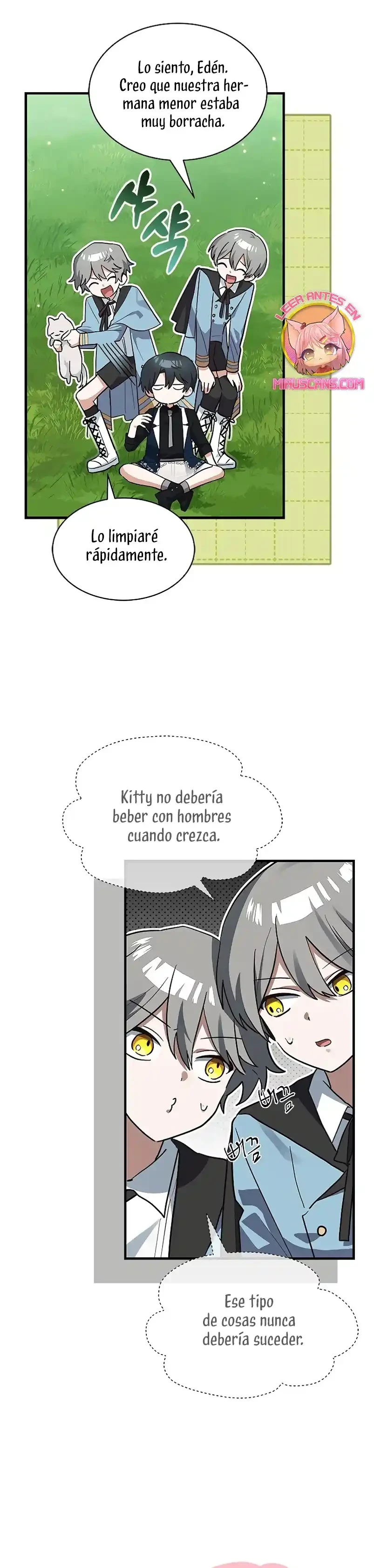Es un gato, ¿pero fue adoptada por una familia de lobos? Capitulo 24 página 27