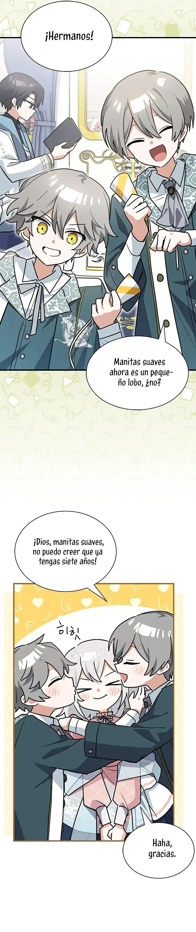 Es un gato, ¿pero fue adoptada por una familia de lobos? Capitulo 30 página 29