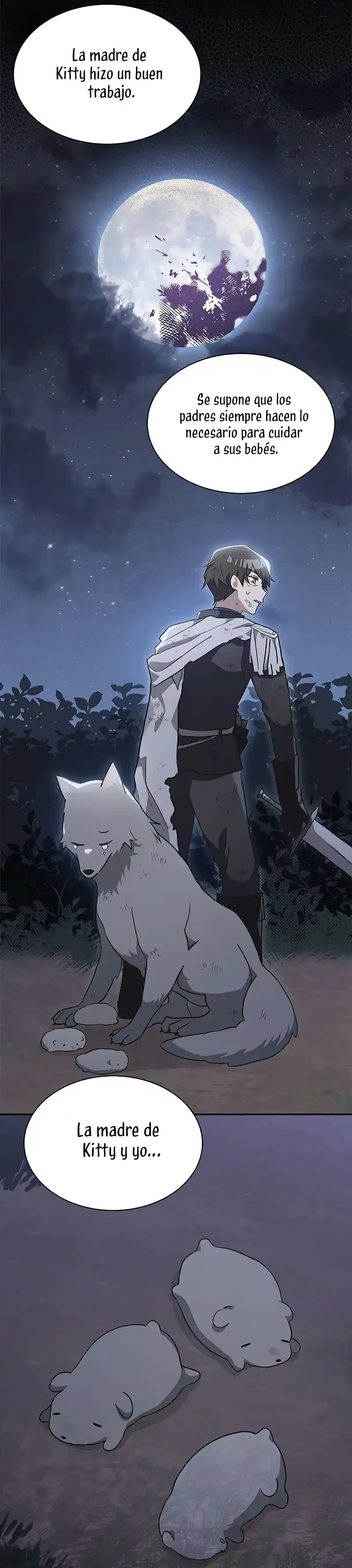 Es un gato, ¿pero fue adoptada por una familia de lobos? Capitulo 32 página 38