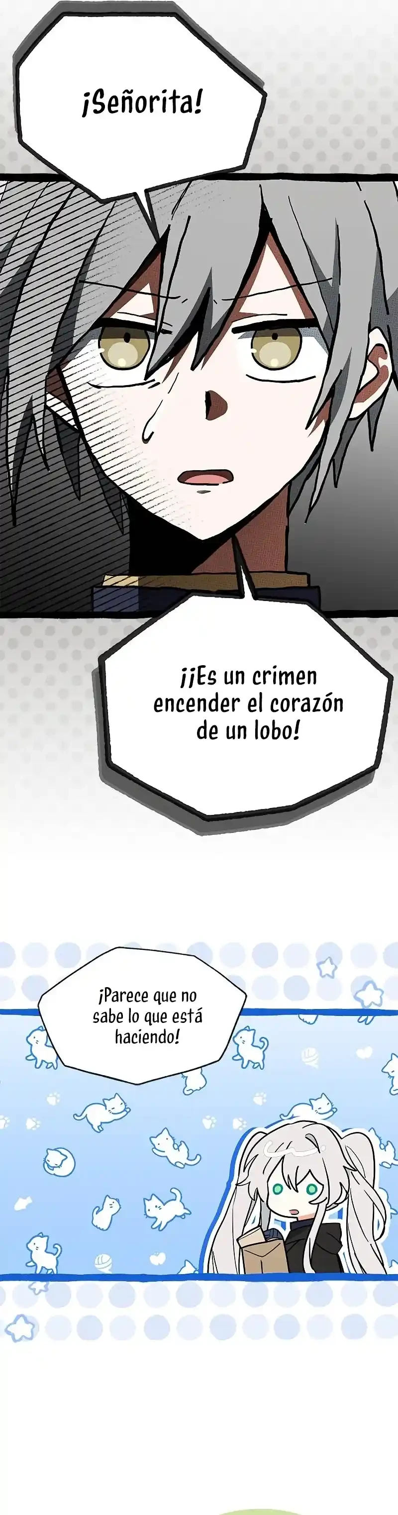 Es un gato, ¿pero fue adoptada por una familia de lobos? Capitulo 37 página 24