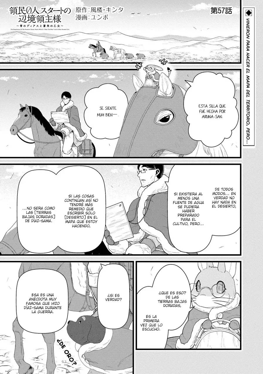 Ryoumin 0-nin Start no Henkyou Ryoushu-sama: Ao no Dias to Soukaku no Otome Capitulo 57 página 3