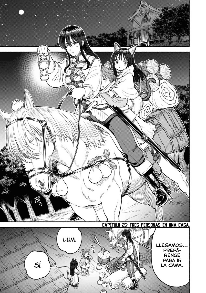 Onna Kishi to Kemomimi no Ko Capitulo 25: Tres personas en una casa página 2