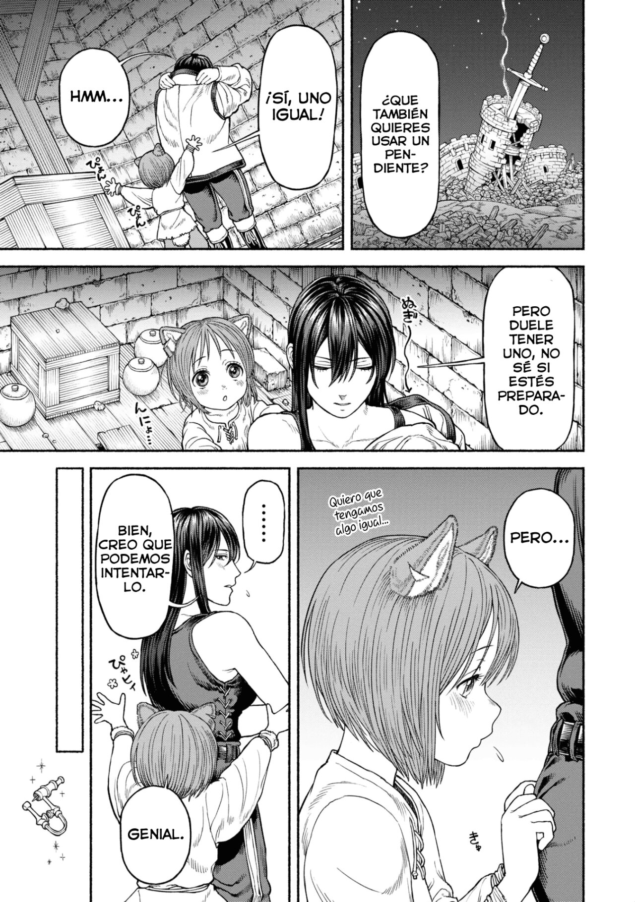 Onna Kishi to Kemomimi no Ko Capitulo 31.5: Capítulo Especial: Pendientes página 4