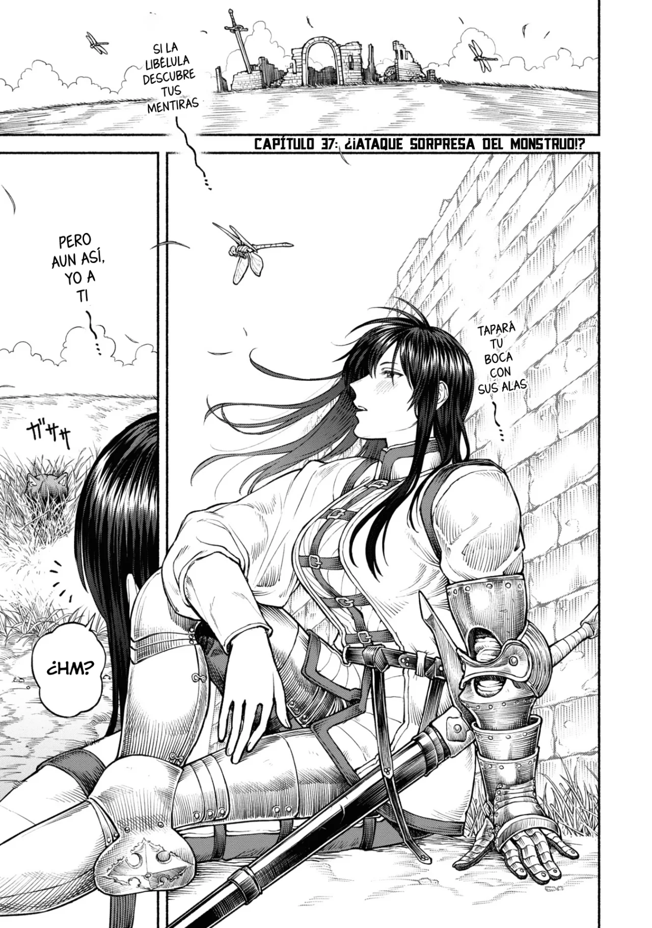 Onna Kishi to Kemomimi no Ko Capitulo 37: ¿¡Ataque sorpresa del monstruo!? página 3