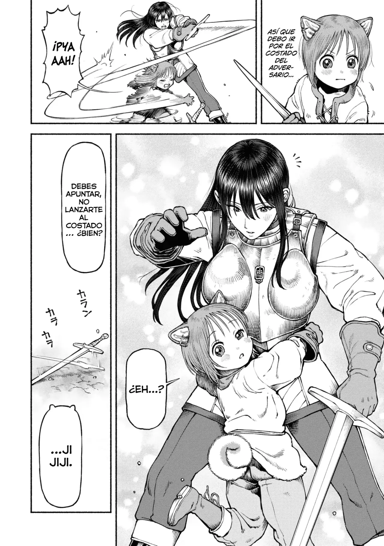 Onna Kishi to Kemomimi no Ko Capitulo 40: ¡Movimiento Especial! ¡Corte Giratorio! página 6