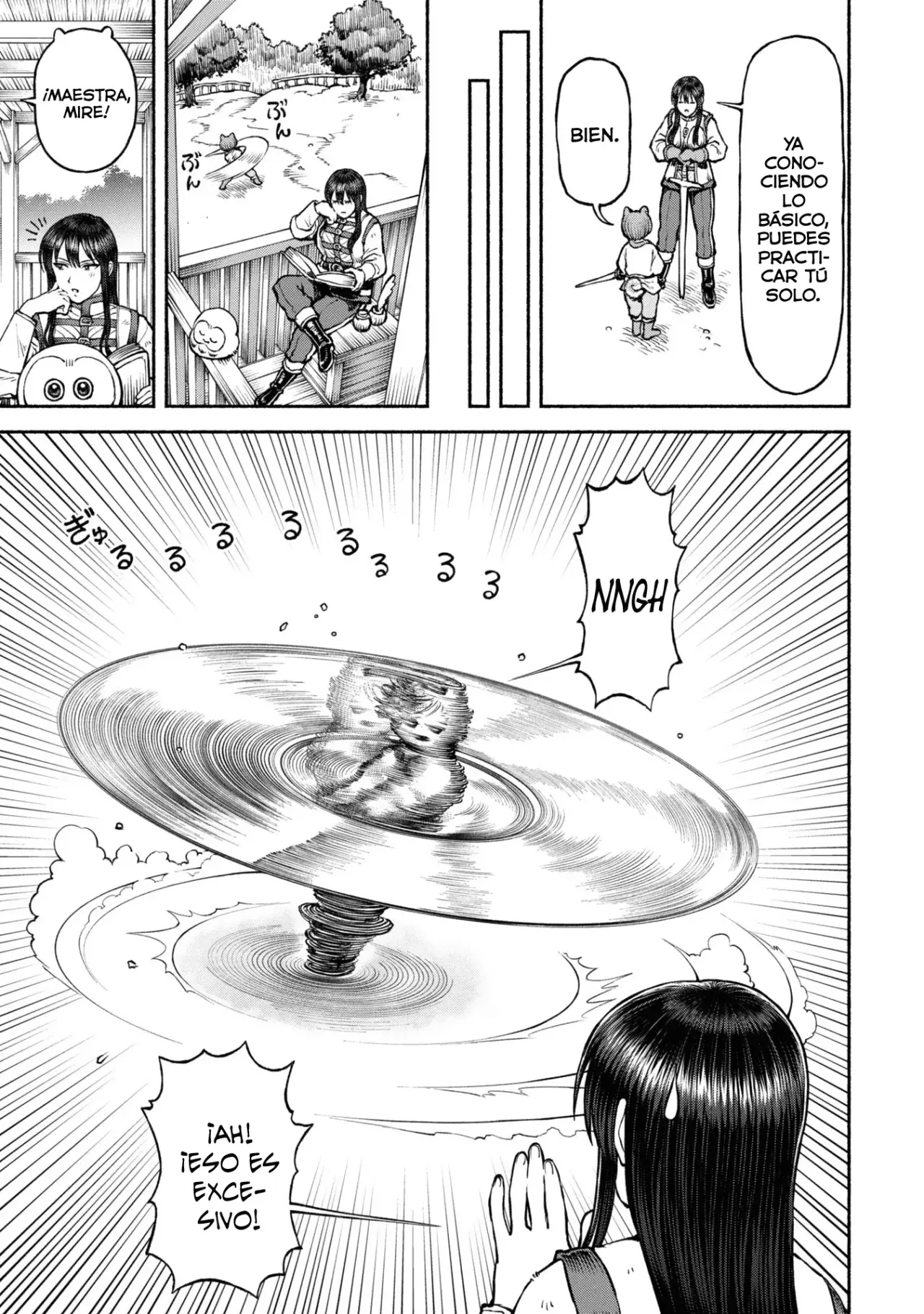 Onna Kishi to Kemomimi no Ko Capitulo 40: ¡Movimiento Especial! ¡Corte Giratorio! página 7