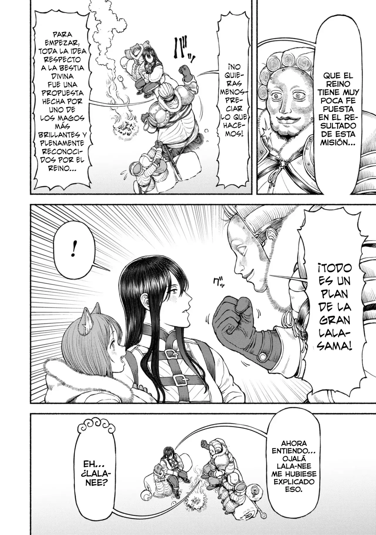 Onna Kishi to Kemomimi no Ko Capitulo 44: la leyenda de la bestia divina página 12
