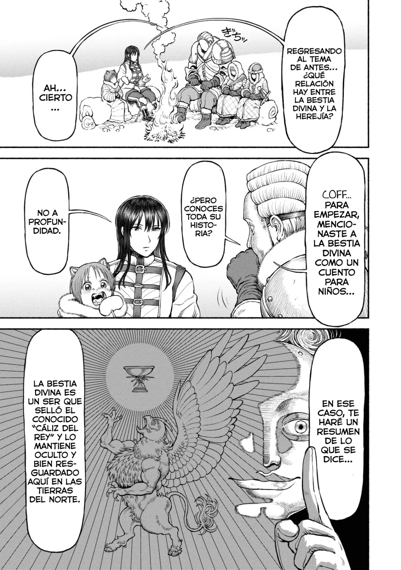 Onna Kishi to Kemomimi no Ko Capitulo 44: la leyenda de la bestia divina página 7