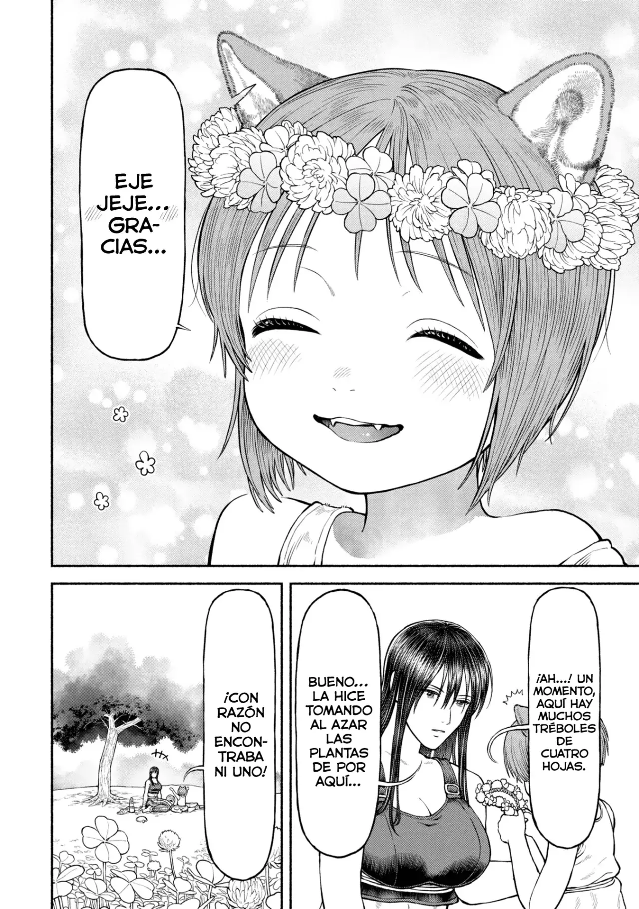 Onna Kishi to Kemomimi no Ko Capitulo 46.5: Especial: En busca del de cuatro hojas página 10