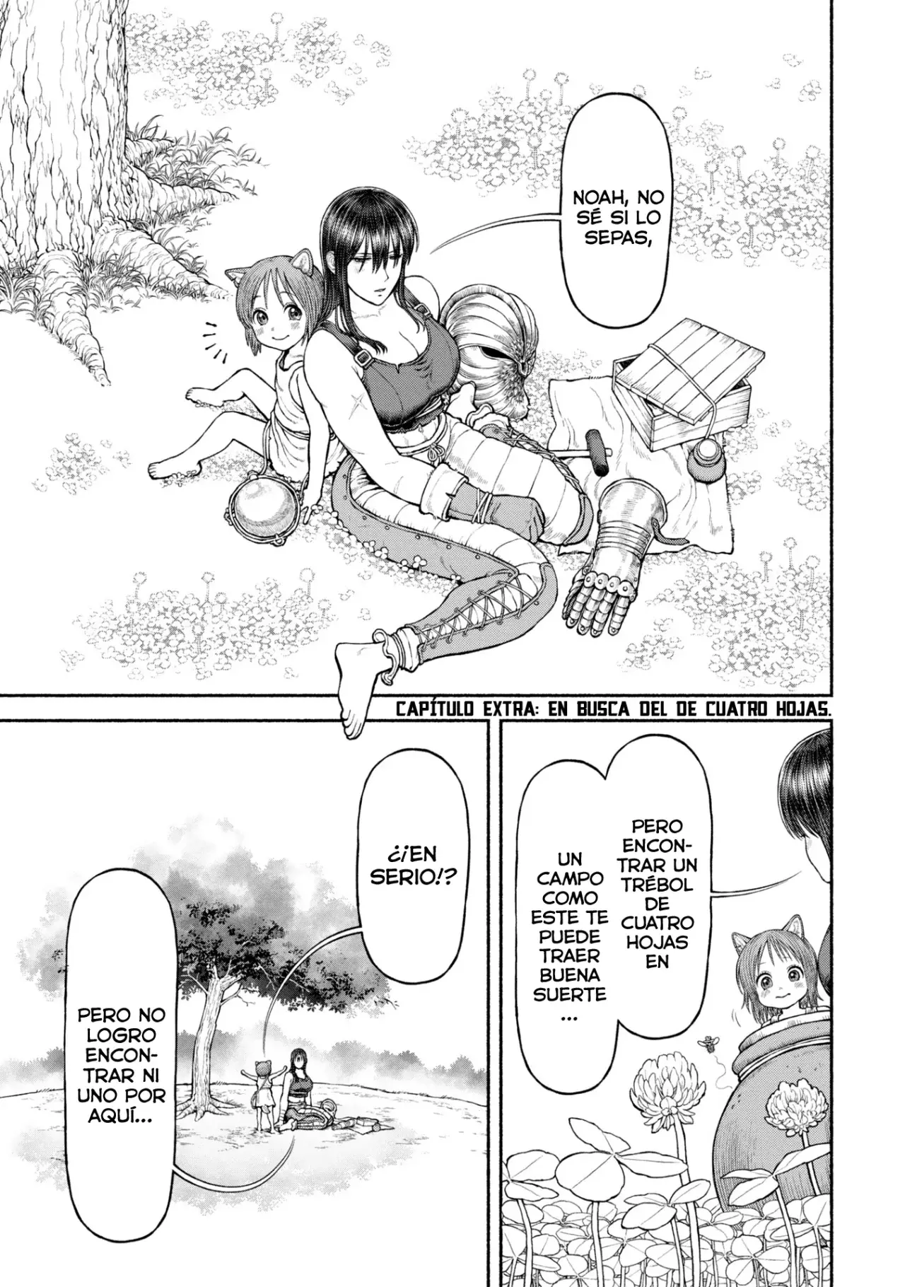 Onna Kishi to Kemomimi no Ko Capitulo 46.5: Especial: En busca del de cuatro hojas página 3