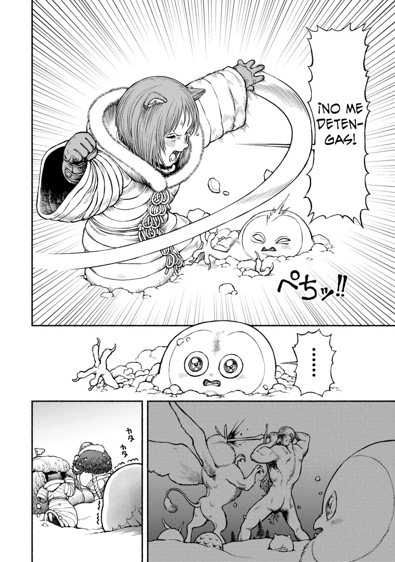 Onna Kishi to Kemomimi no Ko Capitulo 48: Entre la vida y la muerte en las montañas nevadas página 3