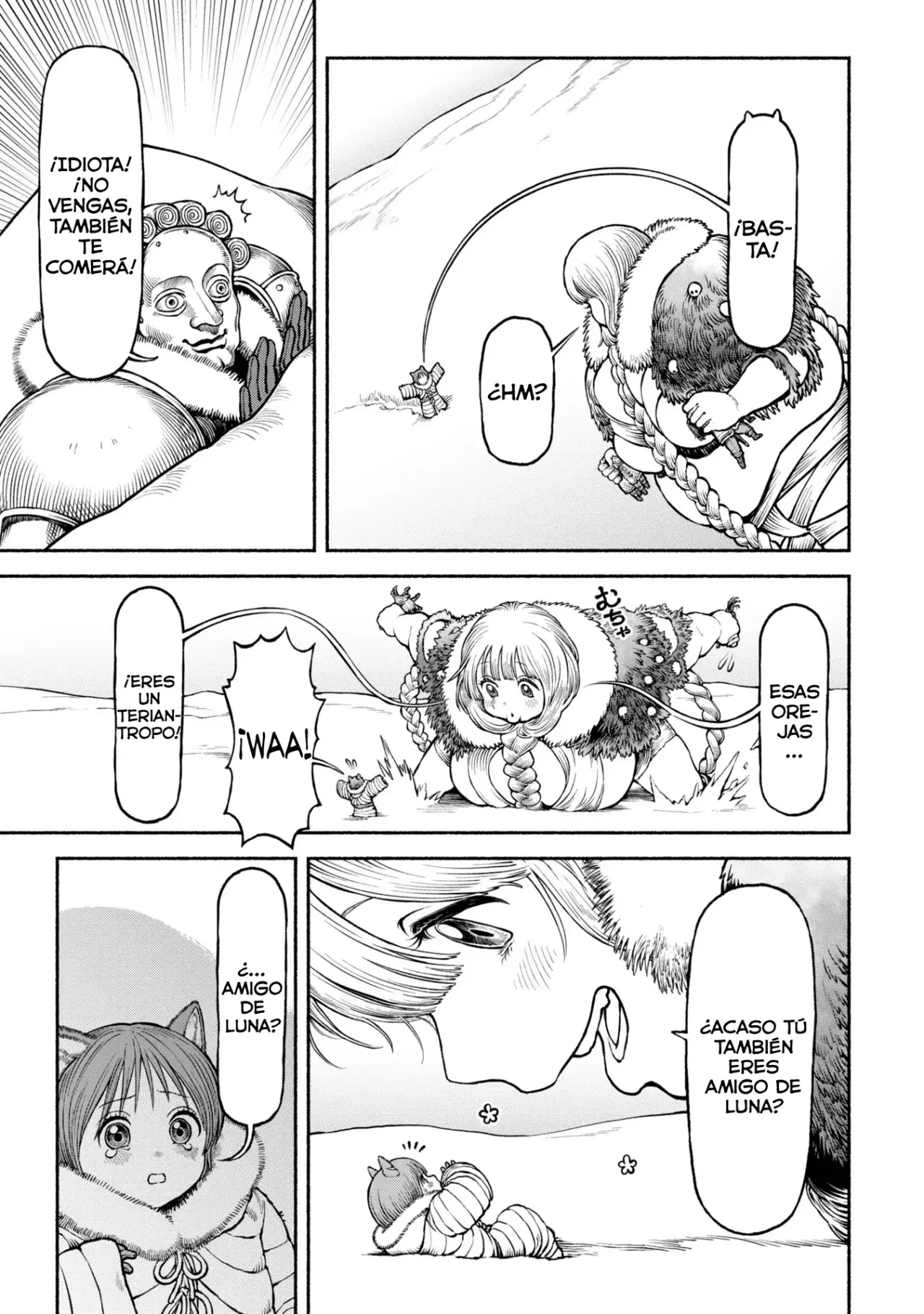 Onna Kishi to Kemomimi no Ko Capitulo 48: Entre la vida y la muerte en las montañas nevadas página 4