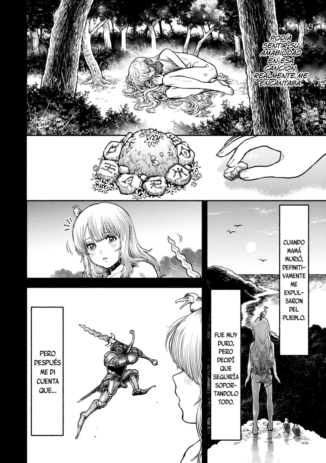 Onna Kishi to Kemomimi no Ko Capitulo 48: Entre la vida y la muerte en las montañas nevadas página 9