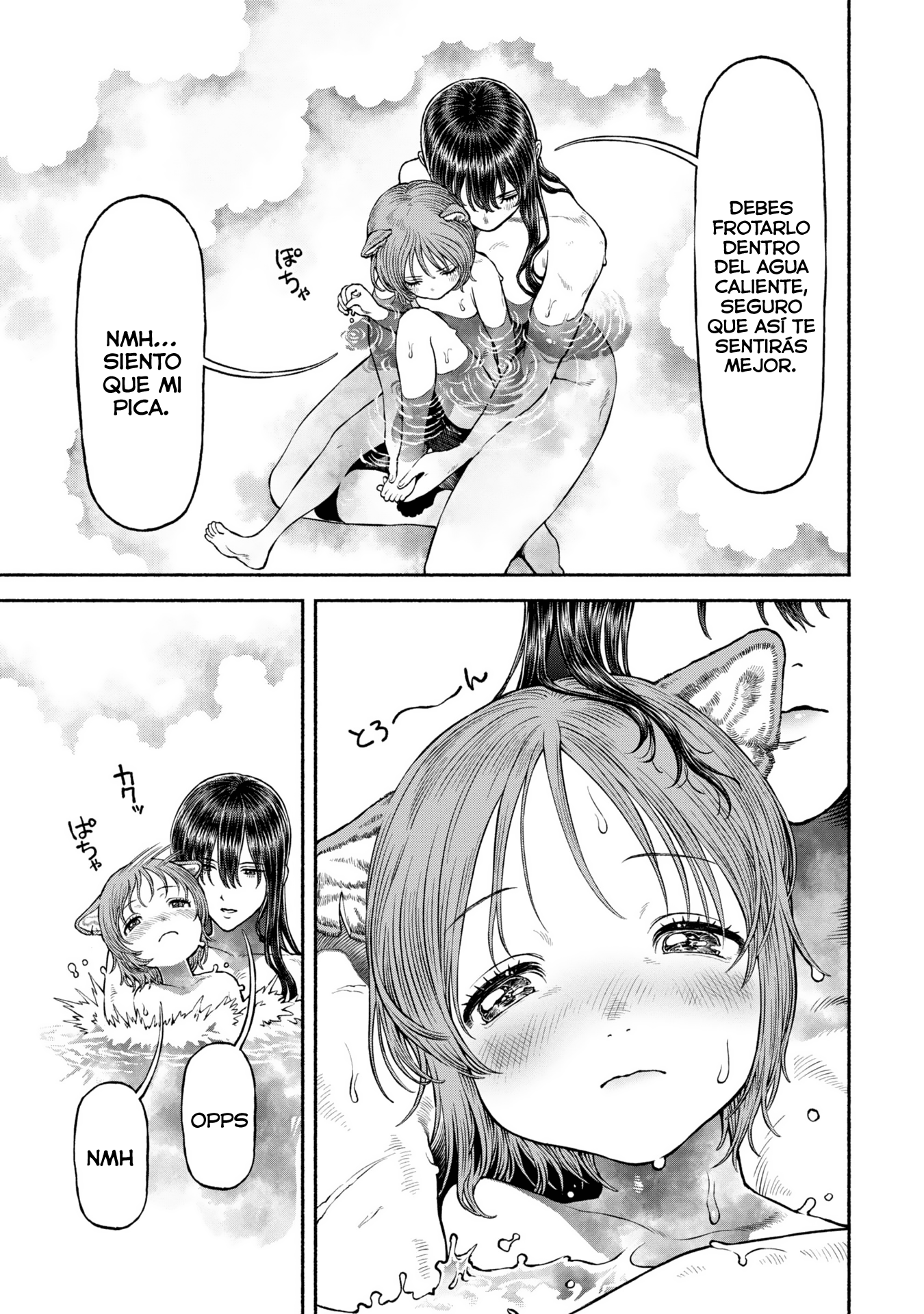 Onna Kishi to Kemomimi no Ko Capitulo 50: Descanso en las aguas termales página 14