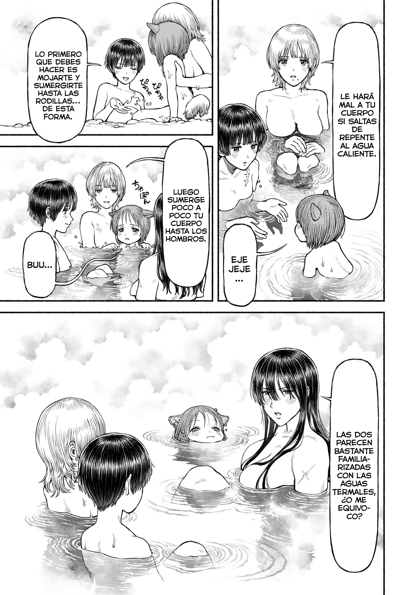 Onna Kishi to Kemomimi no Ko Capitulo 50: Descanso en las aguas termales página 8