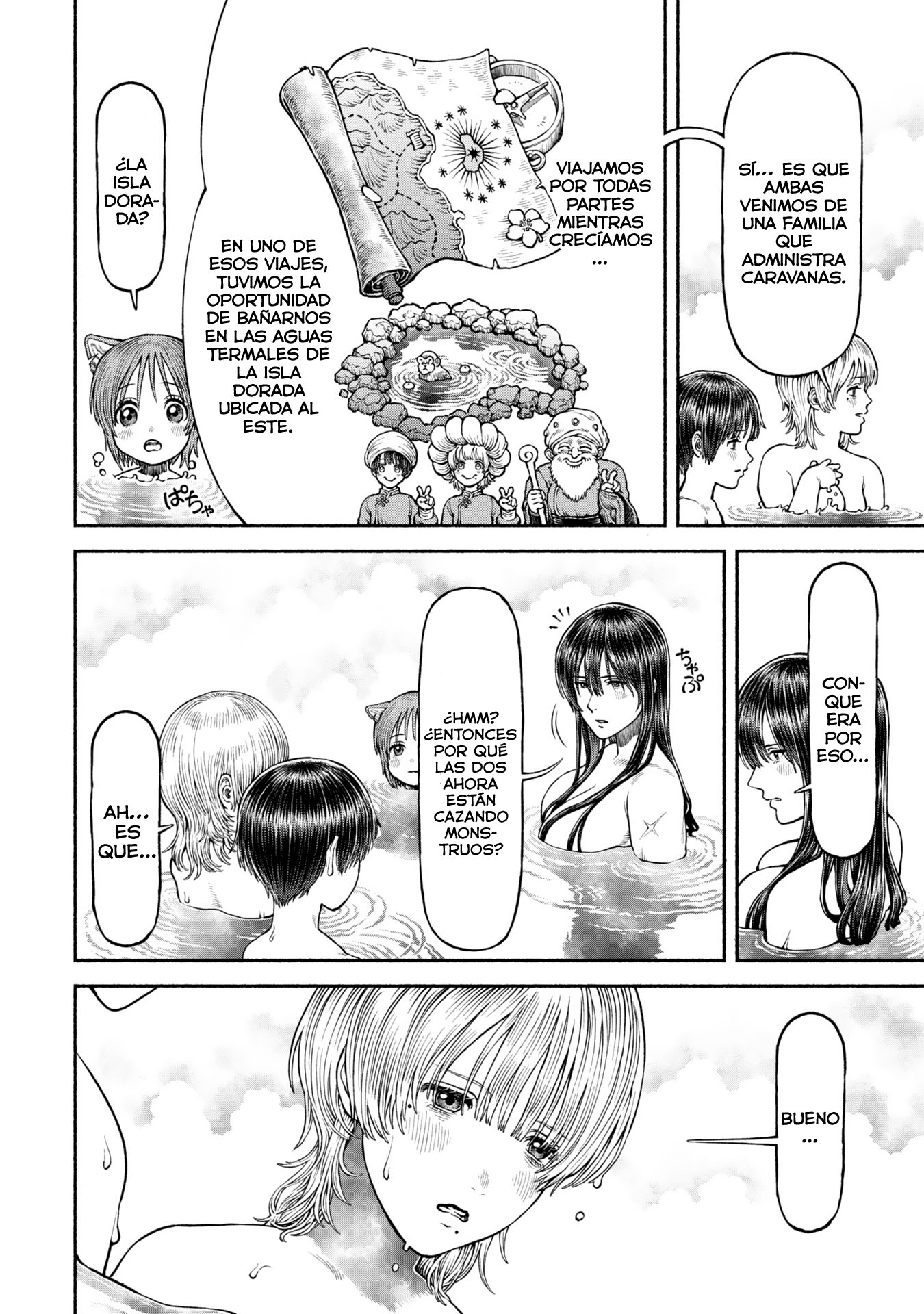 Onna Kishi to Kemomimi no Ko Capitulo 50: Descanso en las aguas termales página 9