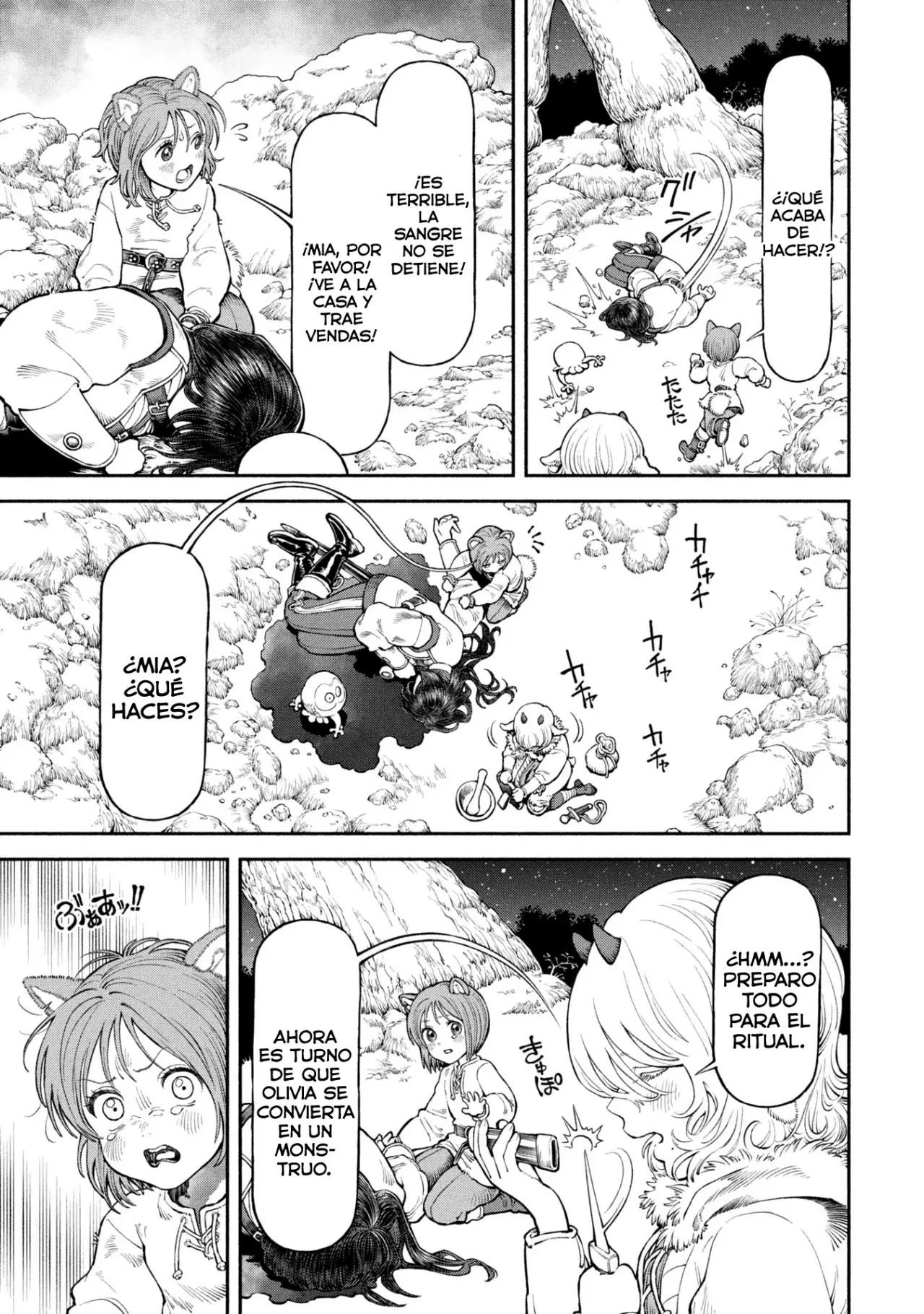 Onna Kishi to Kemomimi no Ko Capitulo 57: Ritual de sacrificio página 6