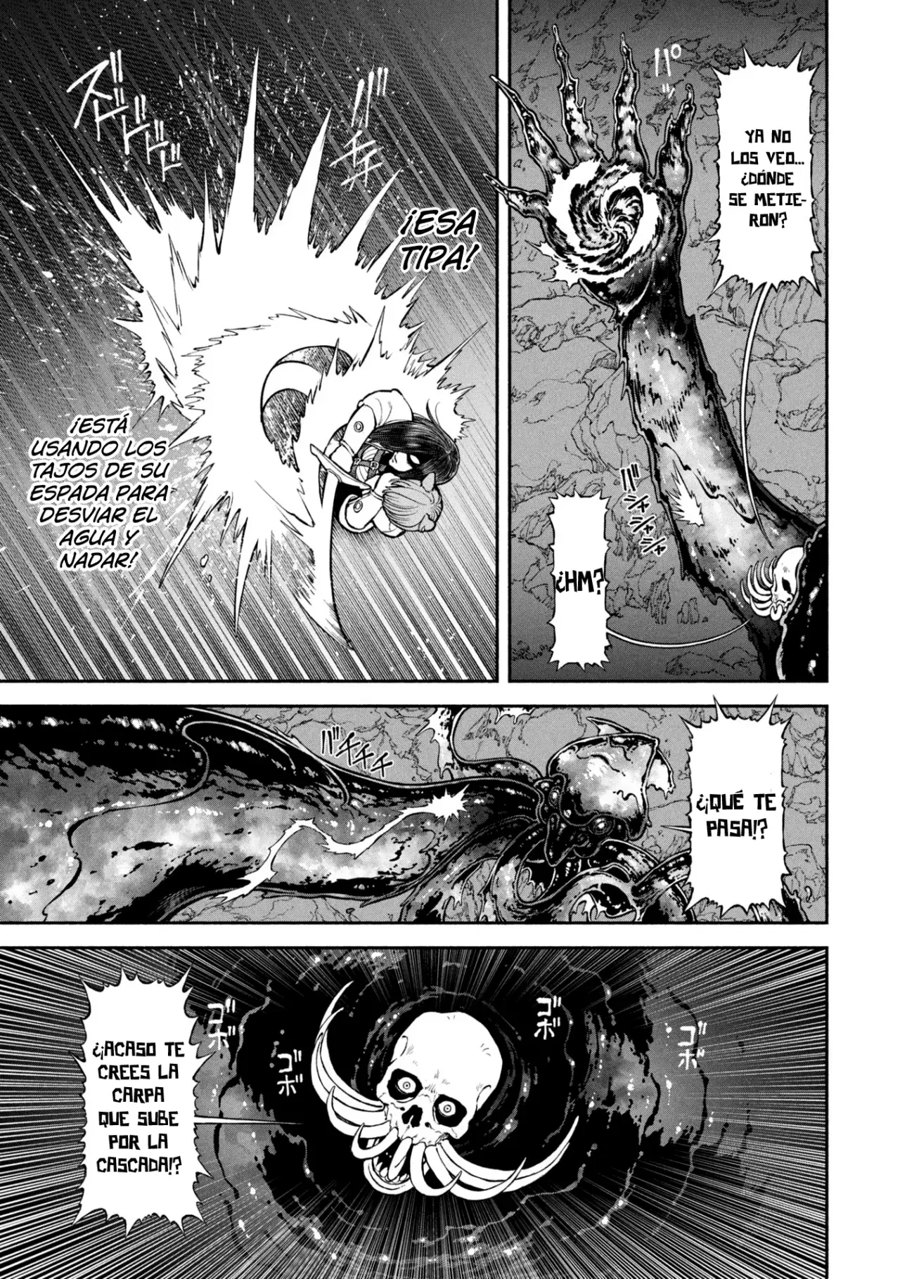 Onna Kishi to Kemomimi no Ko Capitulo 64: Técnica de espada, "ascenso de la cascada" página 6