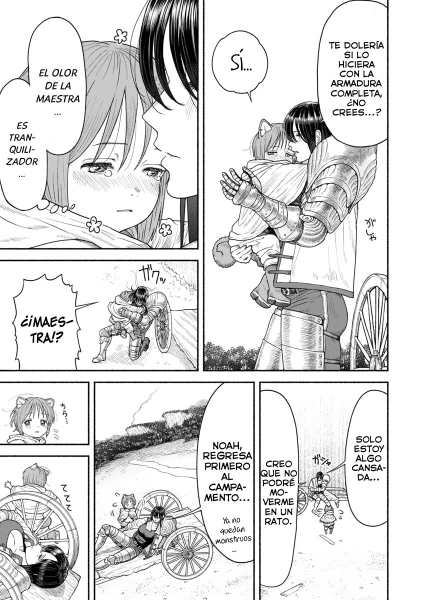 Onna Kishi to Kemomimi no Ko Capitulo 8: Una historia de resbalar página 9