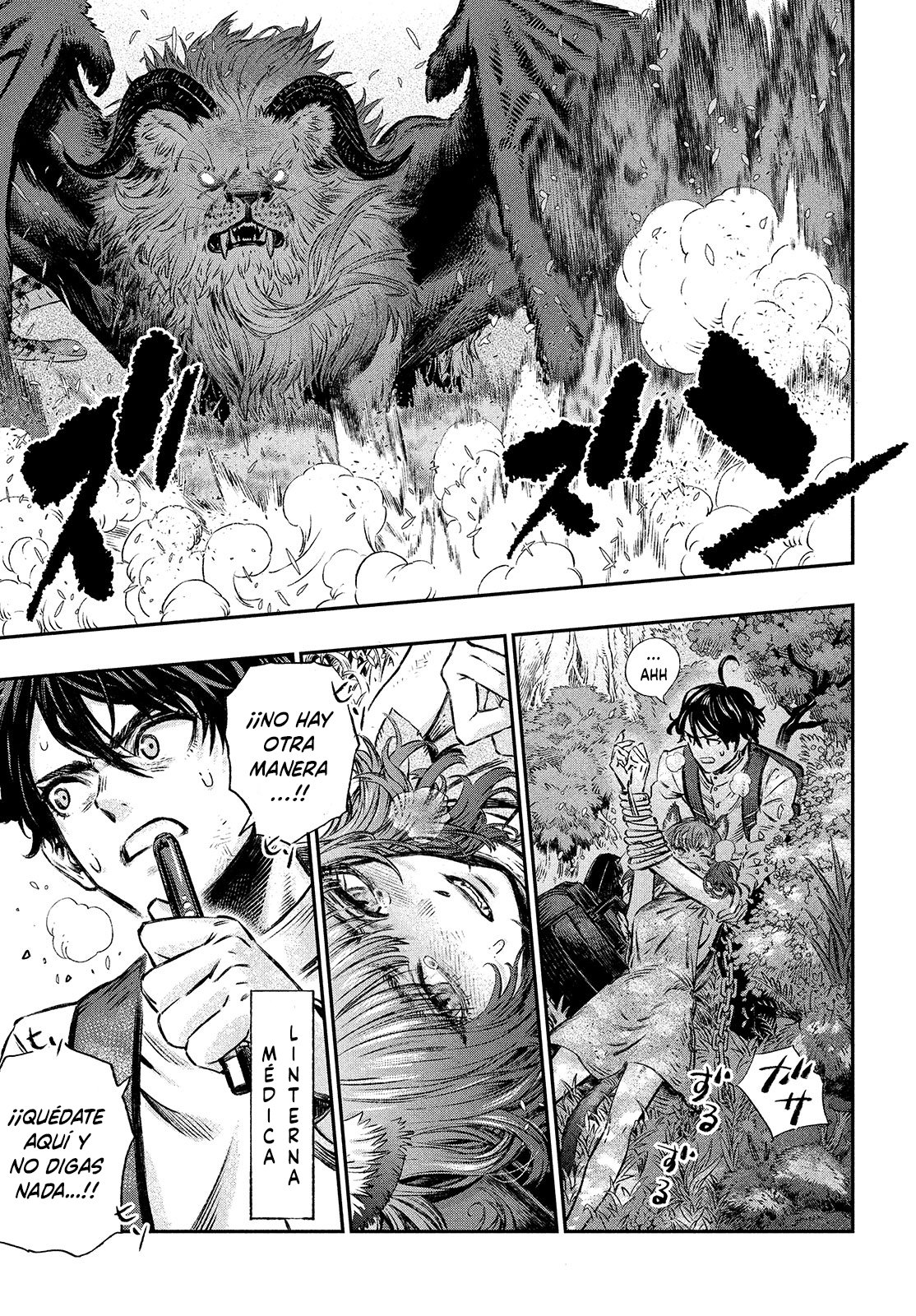 Koudou ni Hattatsu Shita Igaku wa Mahou to Kubetsu ga Tsukanai Capitulo 1: Médico sin fronteras página 46