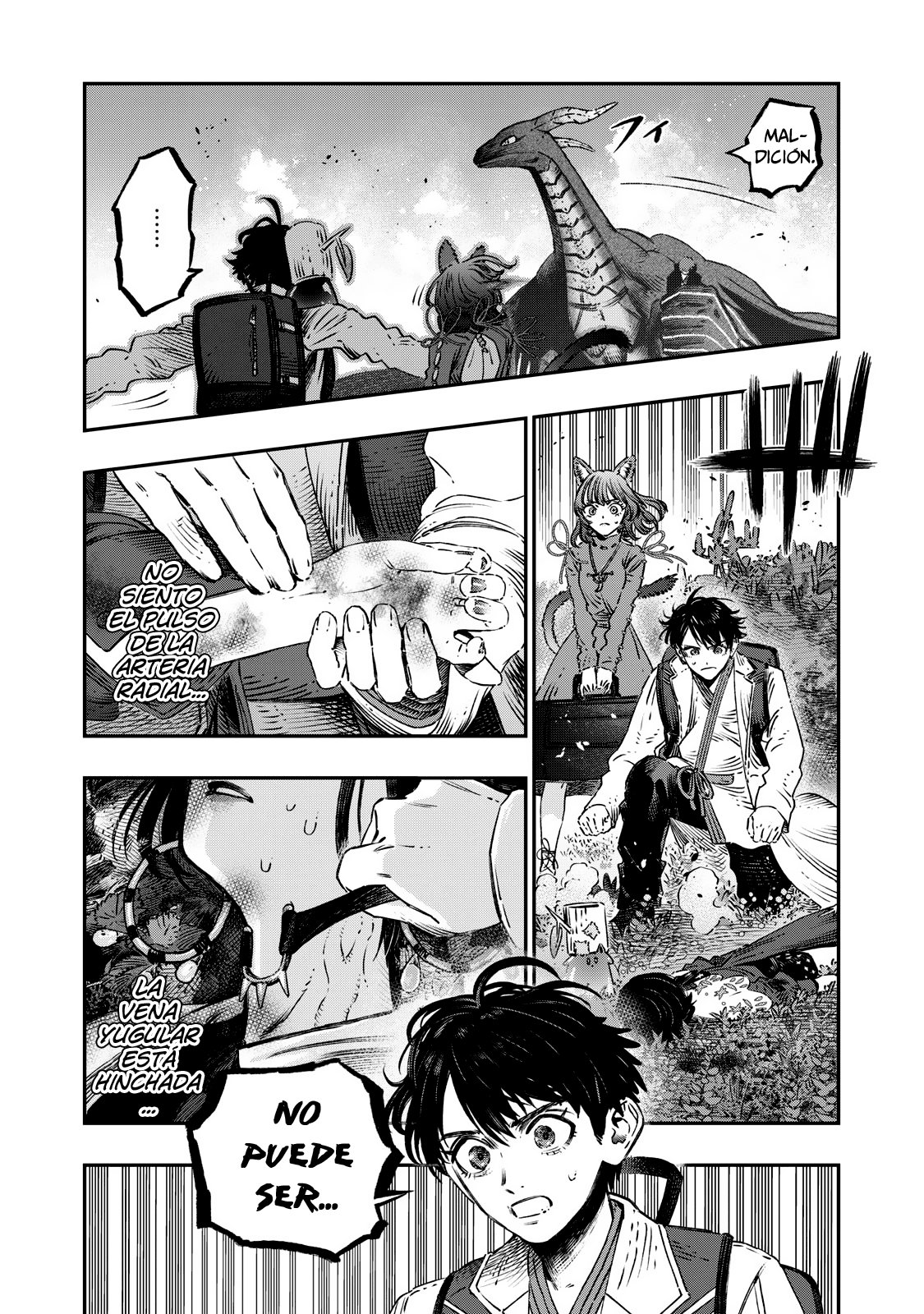 Koudou ni Hattatsu Shita Igaku wa Mahou to Kubetsu ga Tsukanai Capitulo 11: Emergency Care = Primeros auxilios página 43