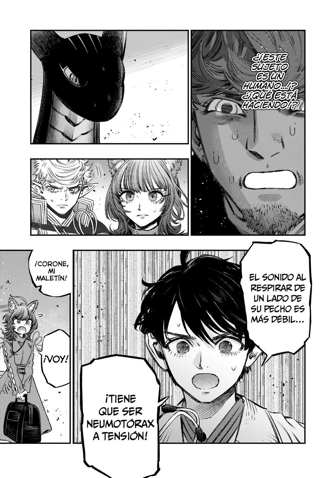 Koudou ni Hattatsu Shita Igaku wa Mahou to Kubetsu ga Tsukanai Capitulo 11: Emergency Care = Primeros auxilios página 46