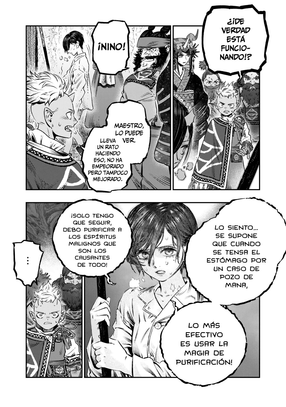Koudou ni Hattatsu Shita Igaku wa Mahou to Kubetsu ga Tsukanai Capitulo 16: Magia Purificadora = La magia de los Antibióticos. página 22