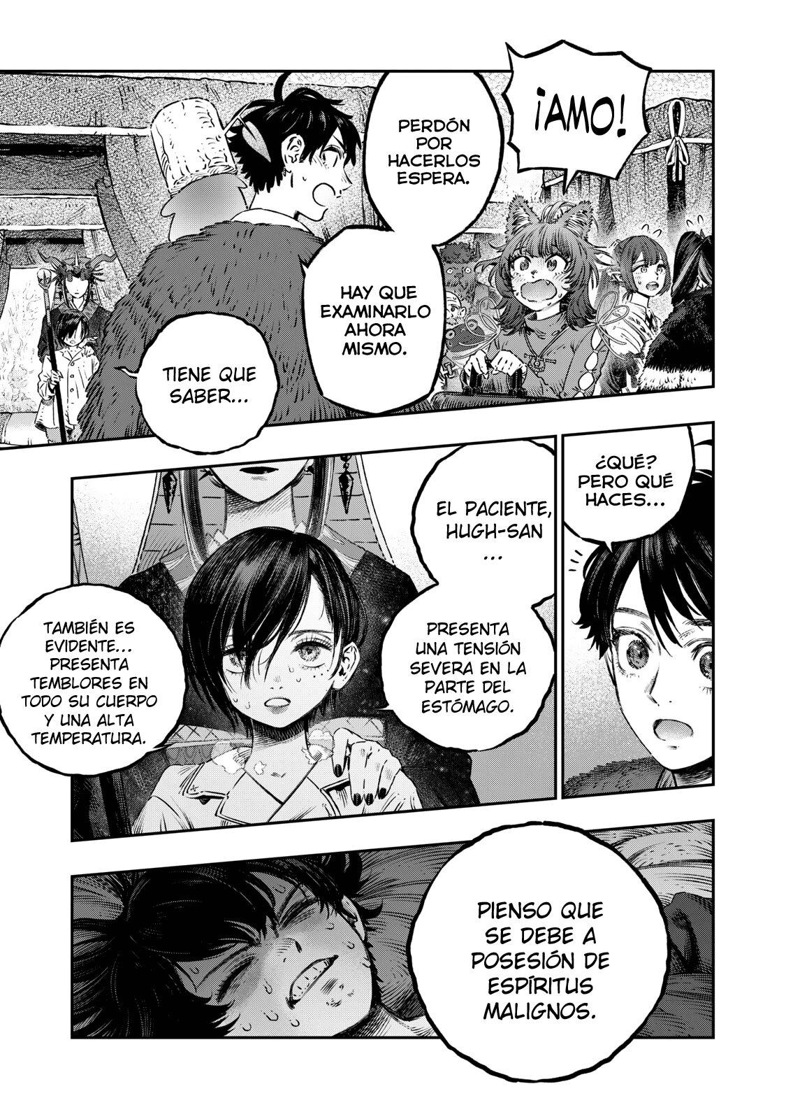 Koudou ni Hattatsu Shita Igaku wa Mahou to Kubetsu ga Tsukanai Capitulo 16: Magia Purificadora = La magia de los Antibióticos. página 28