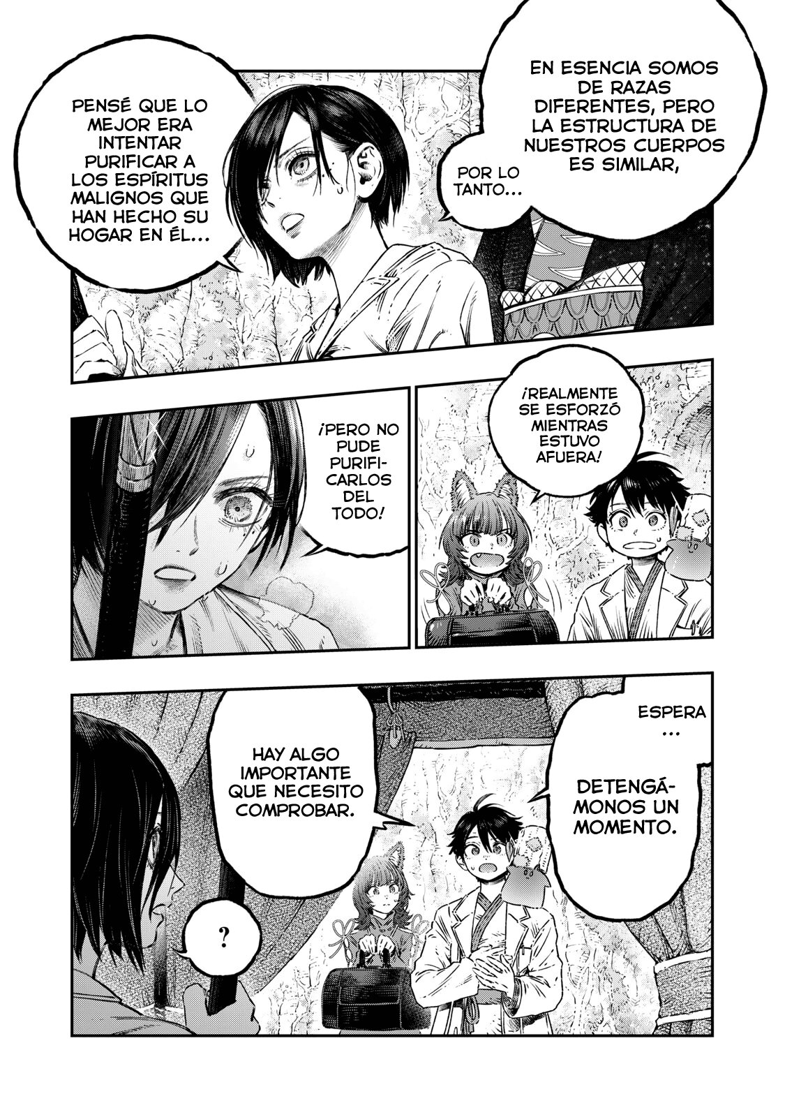 Koudou ni Hattatsu Shita Igaku wa Mahou to Kubetsu ga Tsukanai Capitulo 16: Magia Purificadora = La magia de los Antibióticos. página 30
