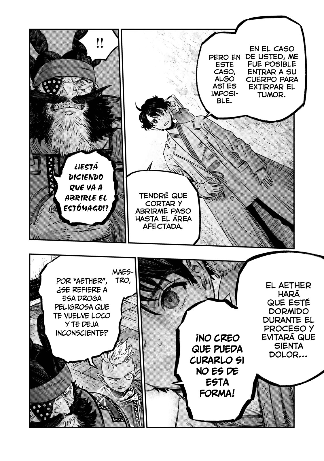 Koudou ni Hattatsu Shita Igaku wa Mahou to Kubetsu ga Tsukanai Capitulo 16: Magia Purificadora = La magia de los Antibióticos. página 39