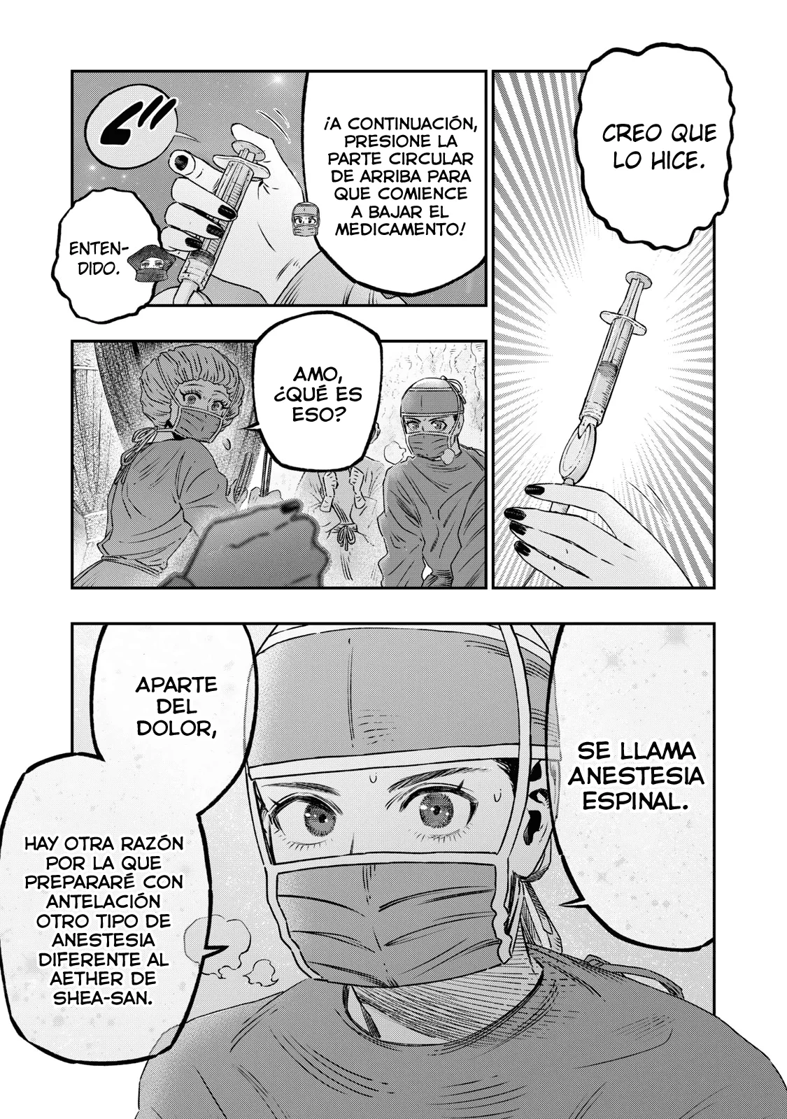 Koudou ni Hattatsu Shita Igaku wa Mahou to Kubetsu ga Tsukanai Capitulo 17: Anestesia Espinal página 46