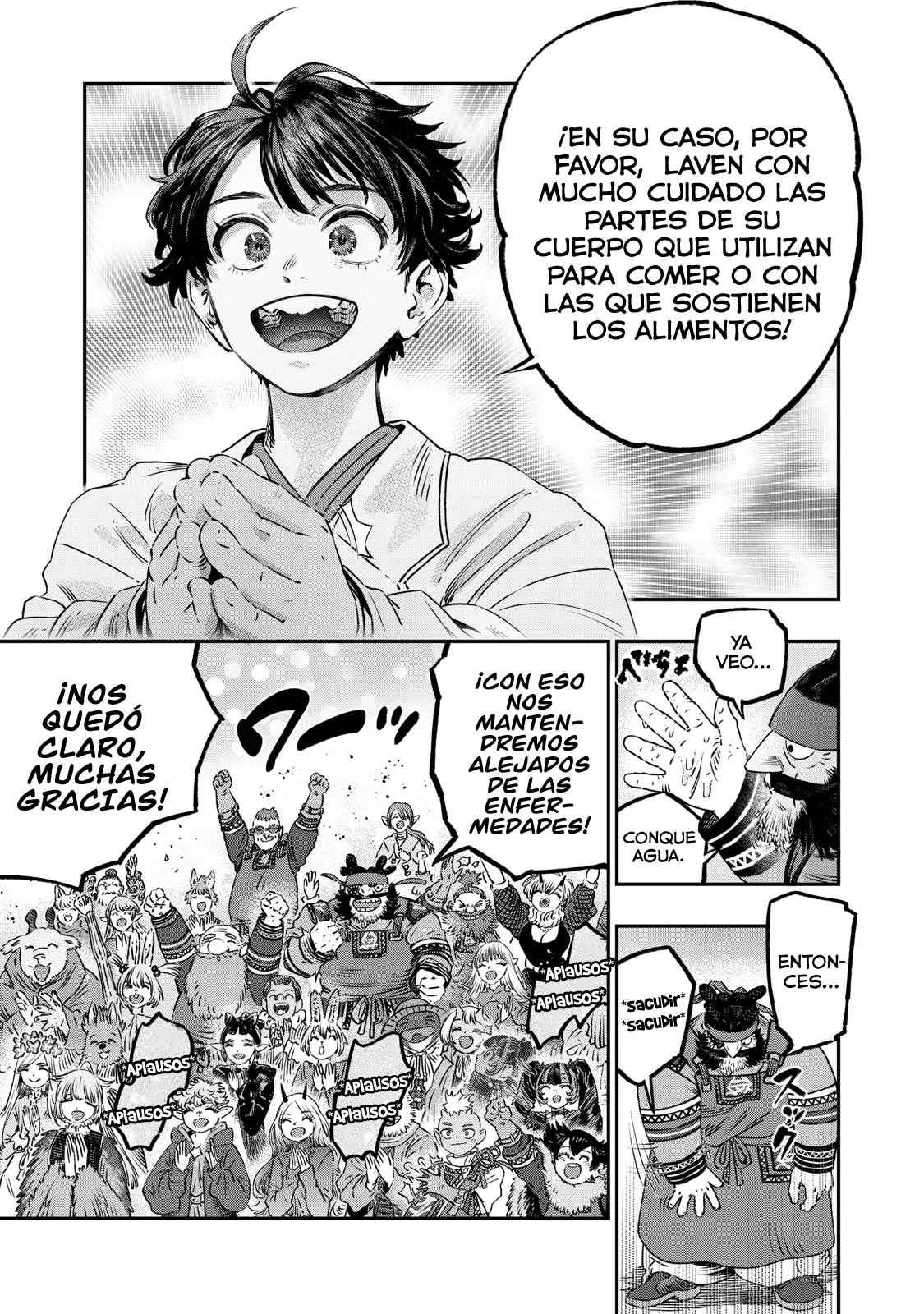 Koudou ni Hattatsu Shita Igaku wa Mahou to Kubetsu ga Tsukanai Capitulo 19: Matraz de Pasteur = Experimento del matraz cuello de cisne. página 20