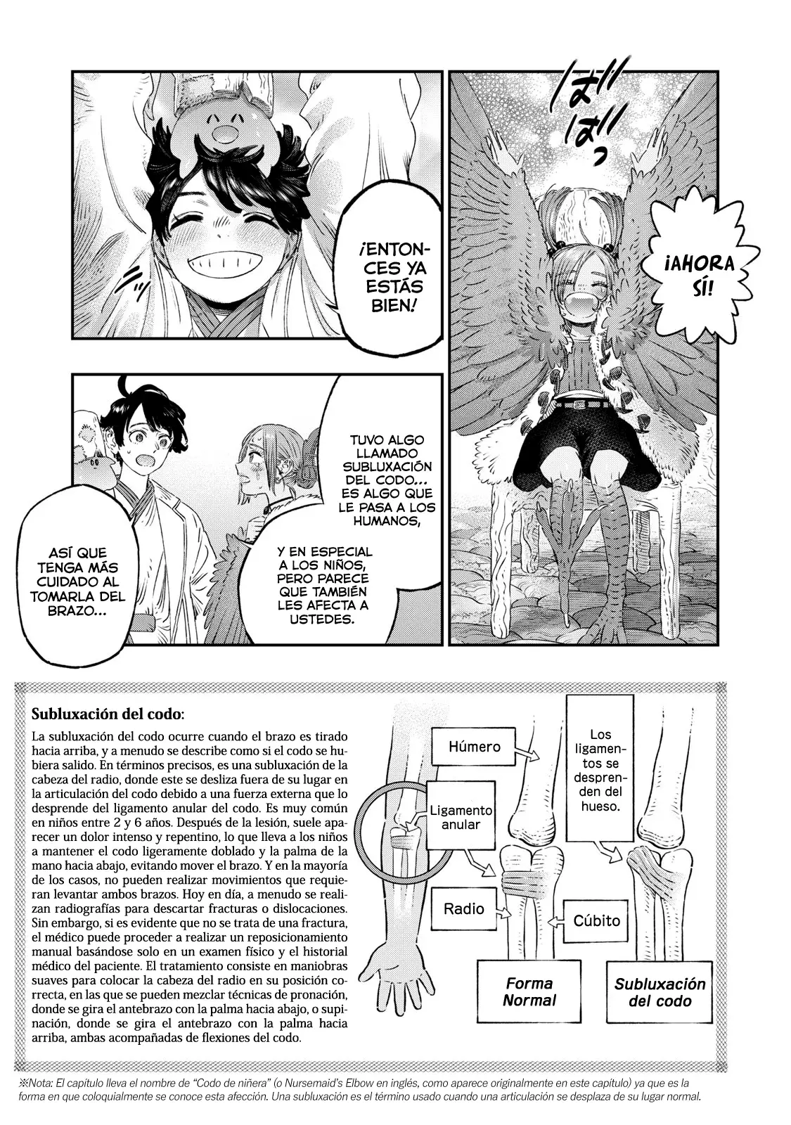 Koudou ni Hattatsu Shita Igaku wa Mahou to Kubetsu ga Tsukanai Capitulo 31: Codo de niñera = Subluxación de codo página 24