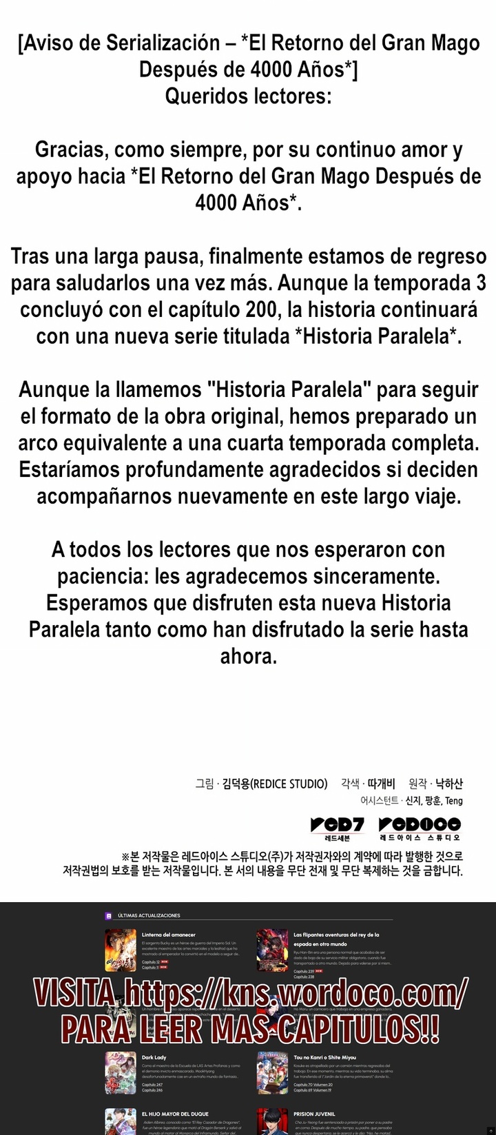 El Gran Mago Retorno Despues De 4000 Años Capítulo 200: Fín página 44