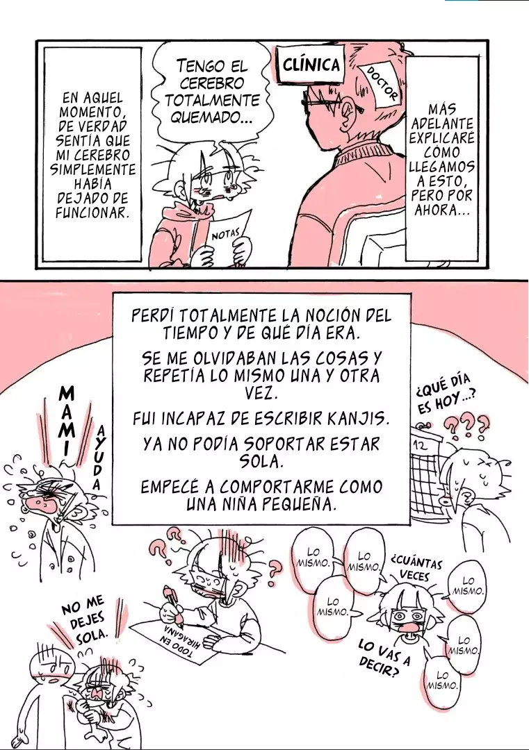 Reporte de cómo escapé del infierno de esforzarme demasiado Capitulo 0: prólogo página 12