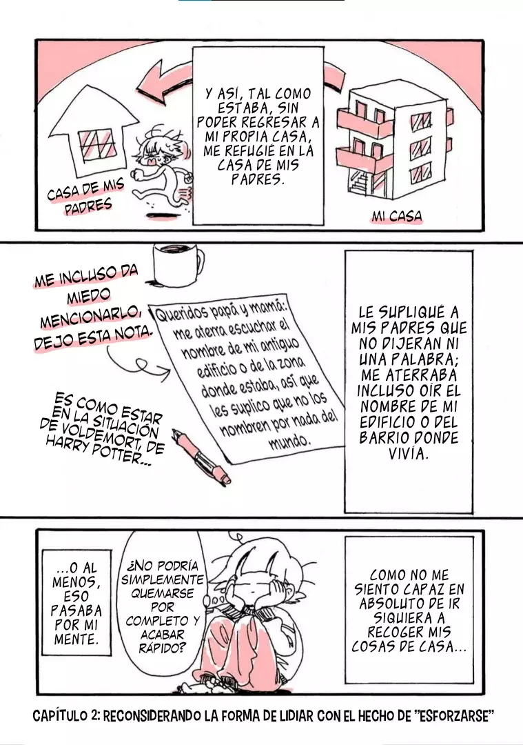 Reporte de cómo escapé del infierno de esforzarme demasiado Capitulo 2: reconsiderando la forma de lidiar con el hecho de "esforzarse" página 5