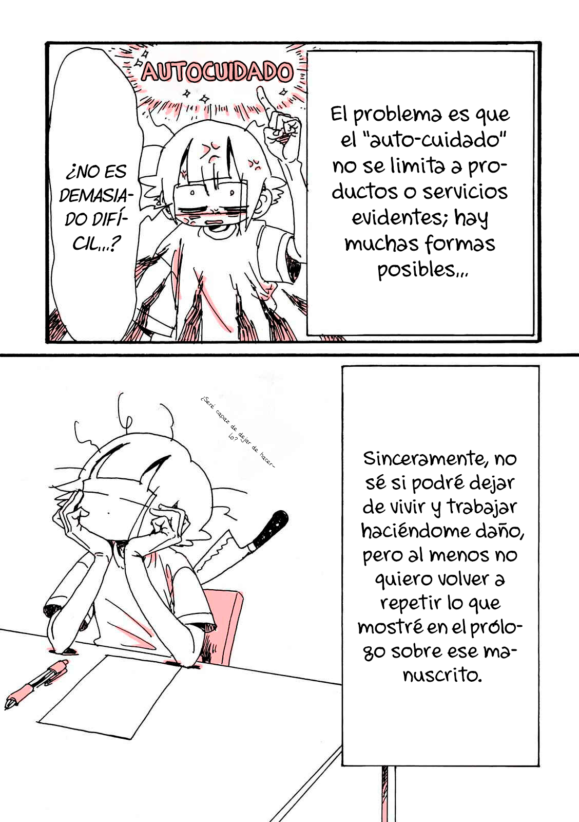 Reporte de cómo escapé del infierno de esforzarme demasiado Capitulo 6 página 16