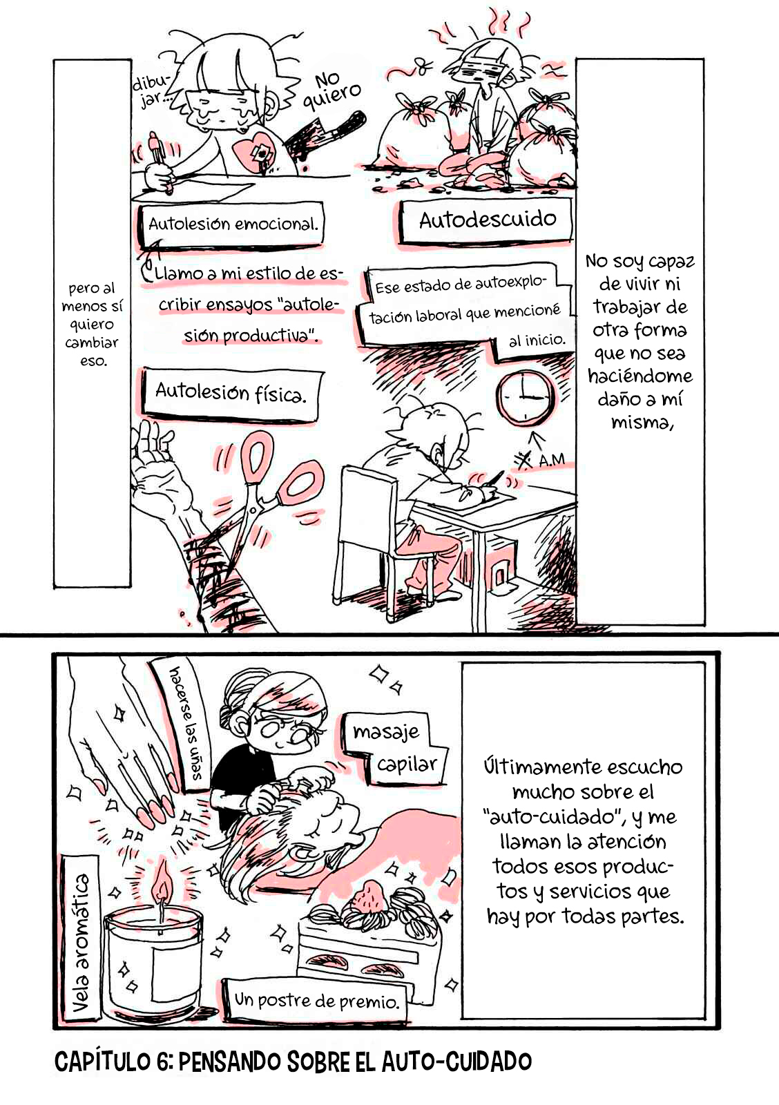 Reporte de cómo escapé del infierno de esforzarme demasiado Capitulo 6 página 3