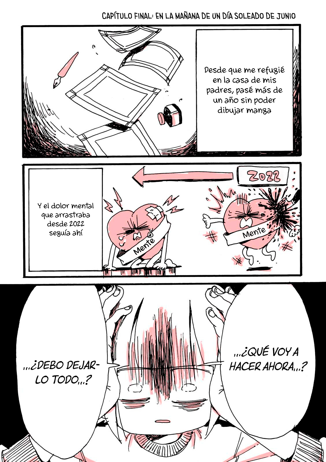 Reporte de cómo escapé del infierno de esforzarme demasiado Capitulo 8 página 3